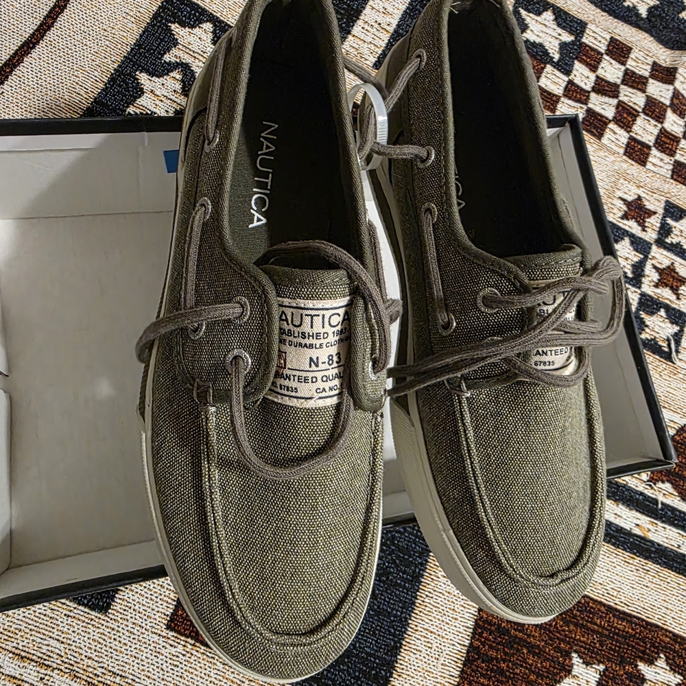 Nautica Men's Olive Boat Shoes